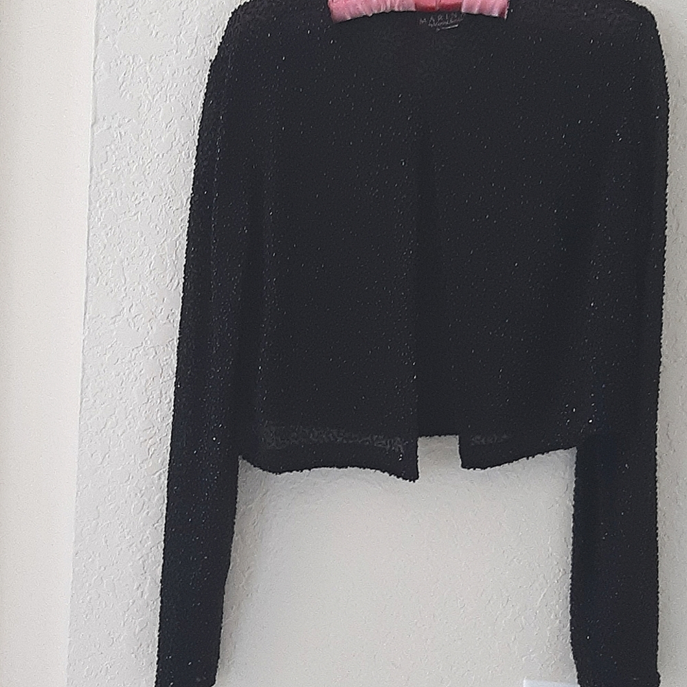 Marina beaded black formal jacket